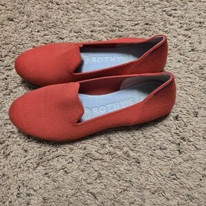 Rothy's Vibrant Red Knit Flats